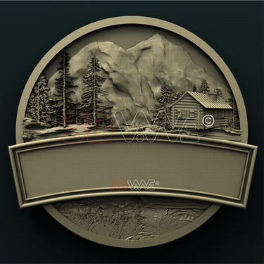 CABIN WELCOME SIGN, BLANK 3D STL 3DWave